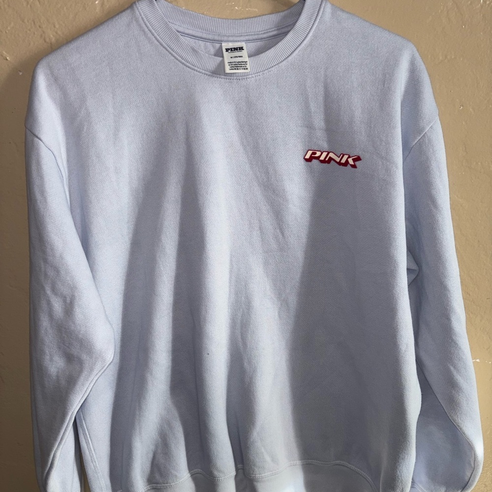 PINK Victoria's Secret Men's Crewneck Sweater in Light Blue